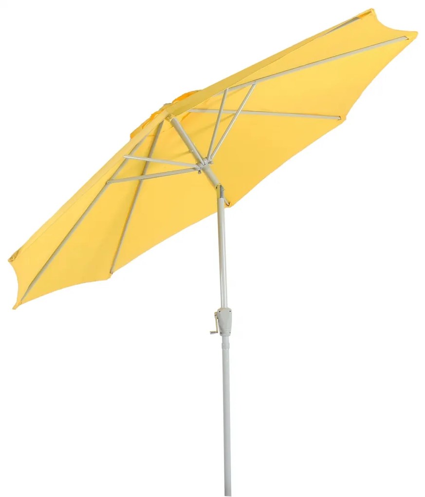 Slnečník N18 Ø 2,7m - polyester/hliník - žltá