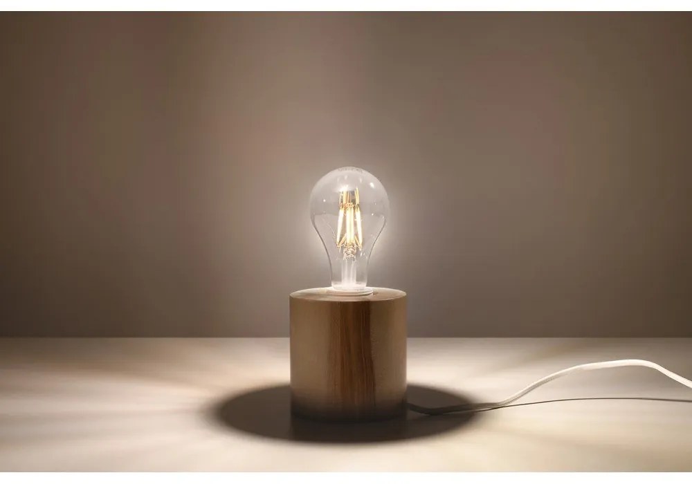 Dřevěná stolová lampa Sollux Elia