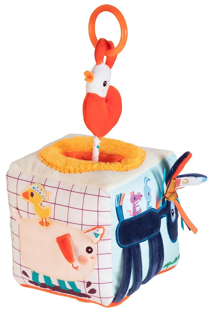 Lilliputiens - textilná kocka s aktivitami a prekvapením - Farma