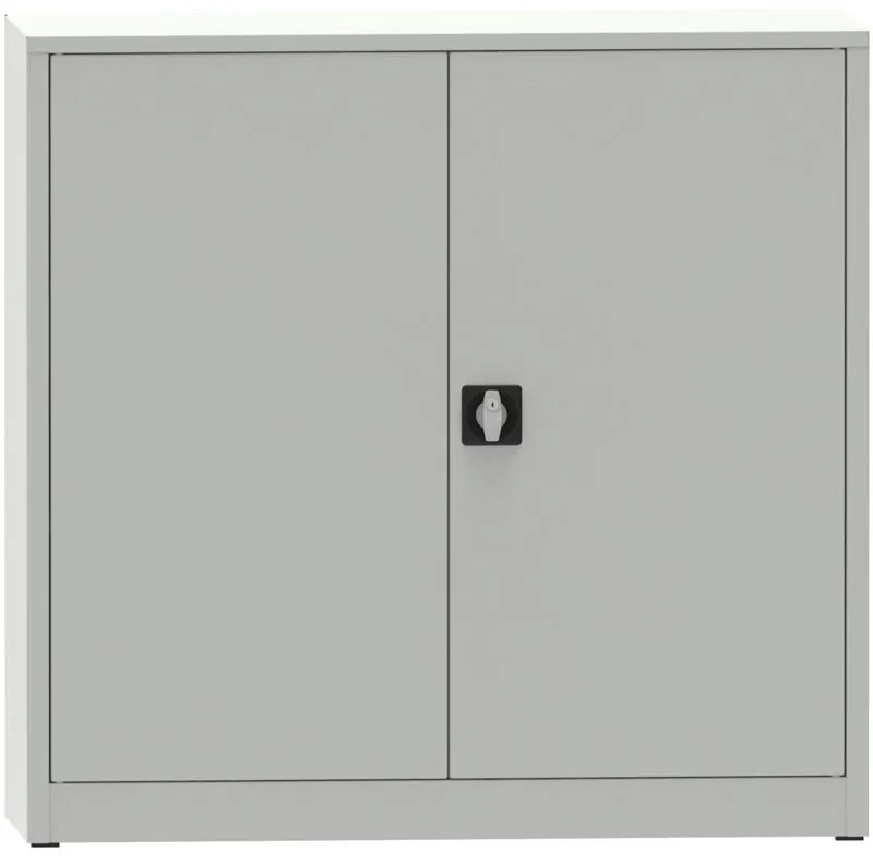 Dielenská policová skriňa na náradie KOVONA JUMBO, 2 police, zváraná, 1150 x 1200 x 500 mm, sivá