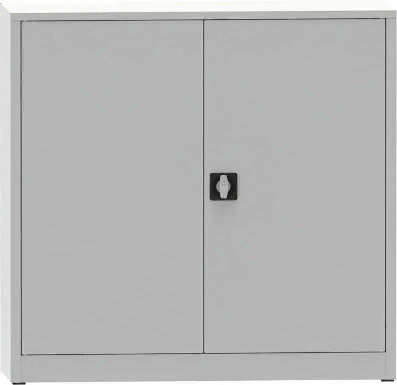 Dielenská policová skriňa na náradie KOVONA JUMBO, 2 police, zváraná, 1150 x 1200 x 500 mm, sivá