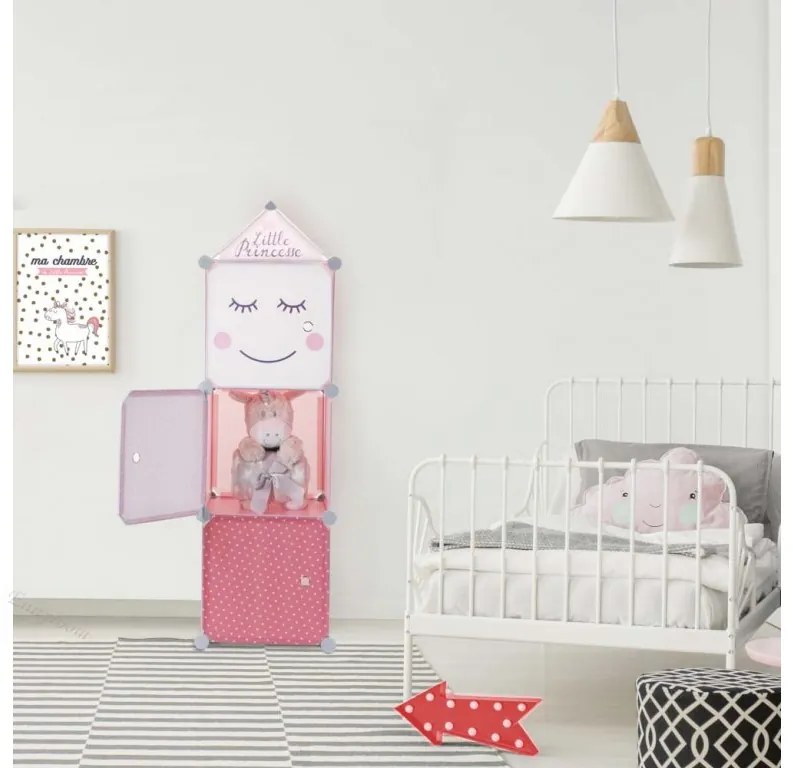 HOME DECO KIDS Modulárna skrinka My little Farba: Ružová