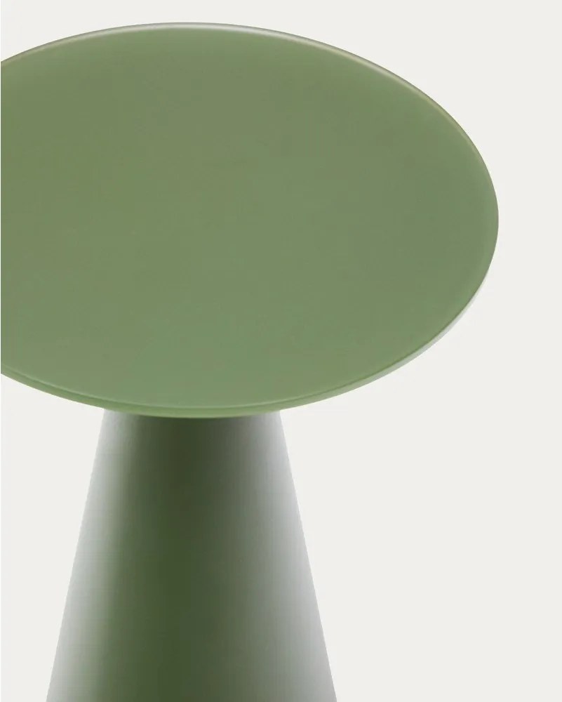 Okrúhly odkladací stolík so sklenenou doskou ø 35 cm Wilshire – Kave Home