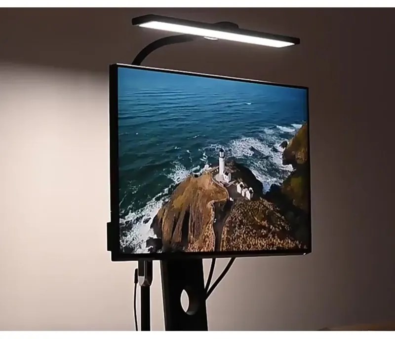 Stolná LED lampa LUCIO, svorka, diaľkový ovládač