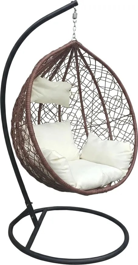 Hnedé závesné kreslo KOKON