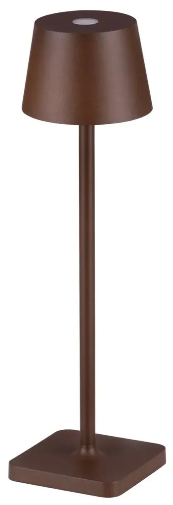 Vonkajšia stolová lampa Deck hnedá