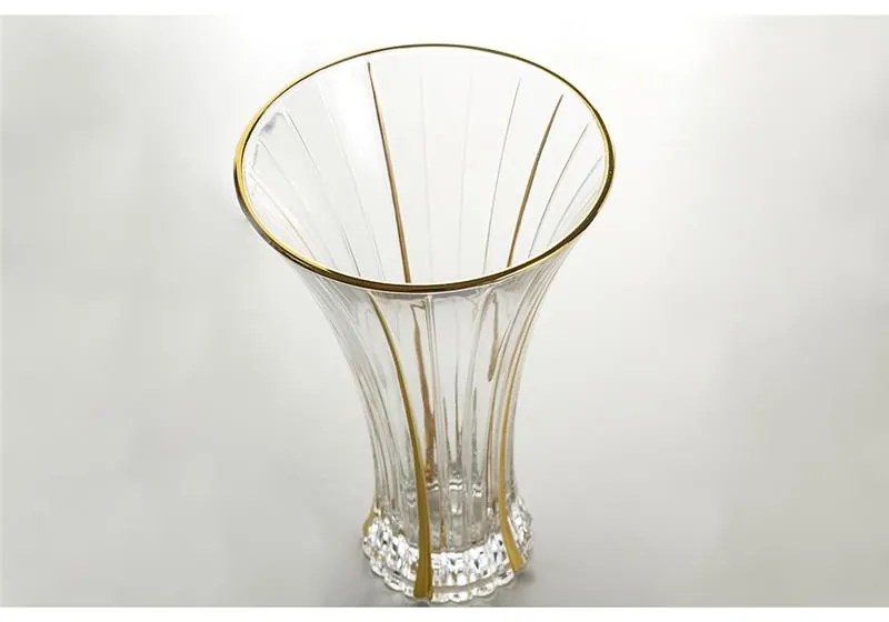 KRIŠTÁĽOVÁ VÁZA BOHEMIA PRESTIGE TIMELESS GOLD 320MM