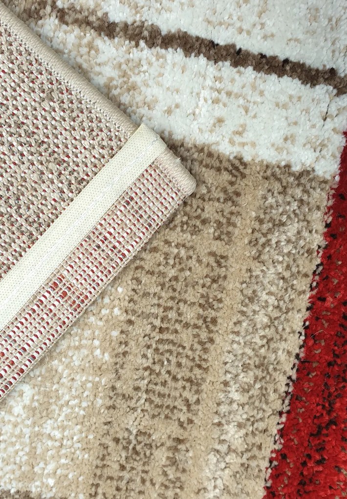Spoltex, Kusový koberec Florentina 613-64 beige/red, 160x230, béžová, obývacia izba