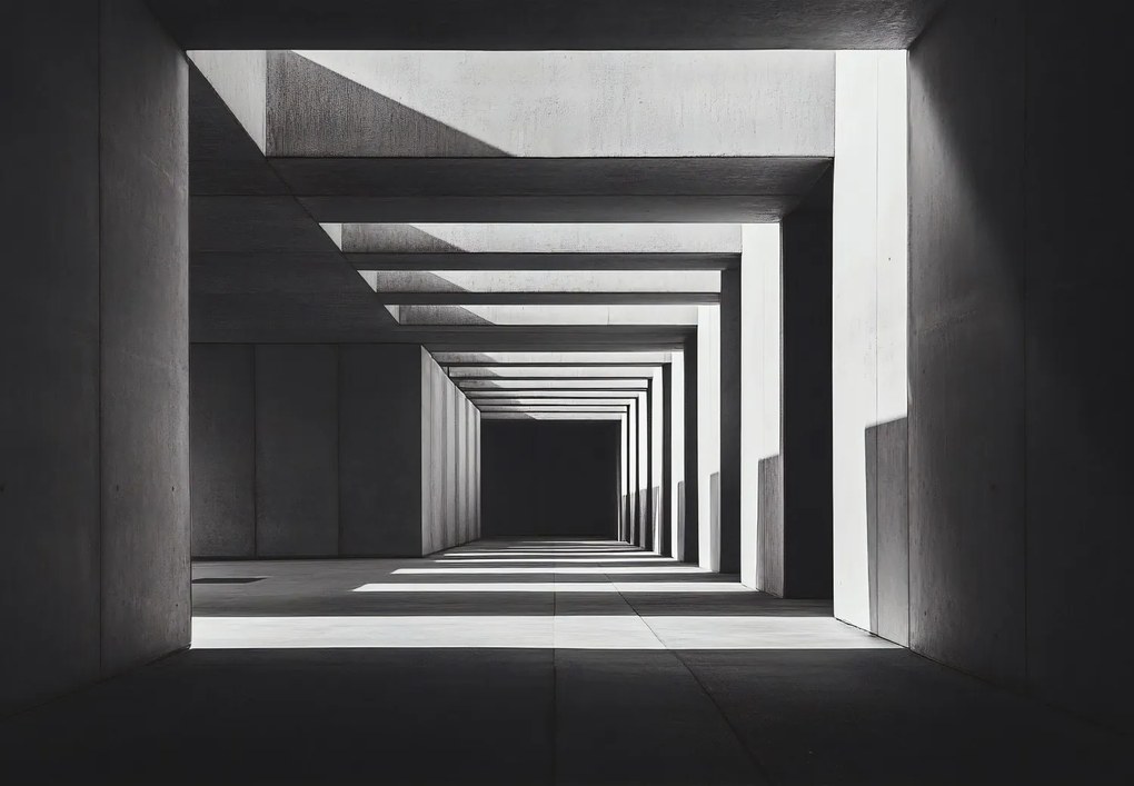 Fototapeta - Štvorcový tunel (147x102 cm)