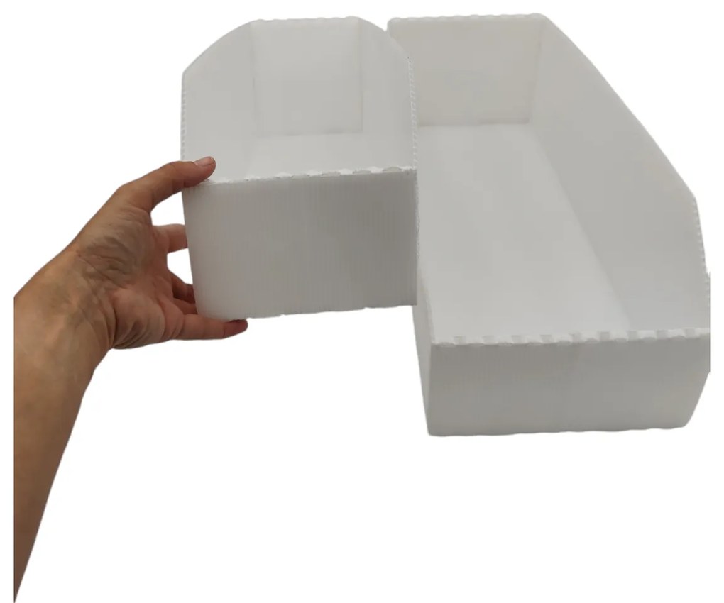 Prosperplast Úložný box, plastový biely 15x50x16 cm – do špajze aj do skrine KARTONPLAST