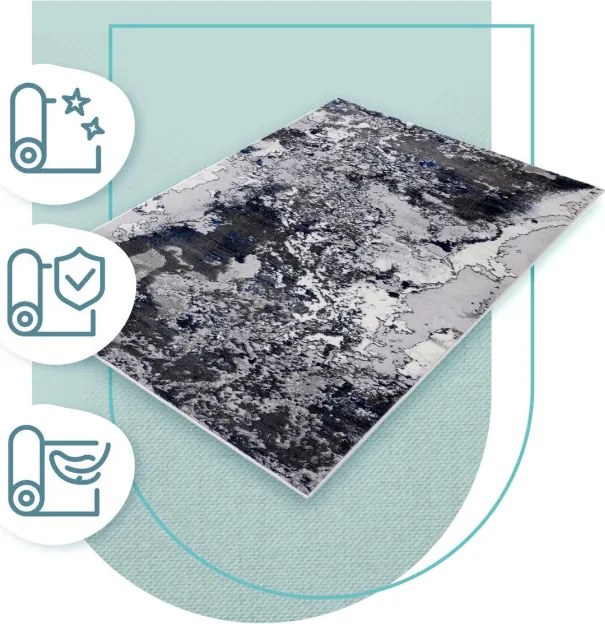 Koberec Dywilan Stylish 16 svetlosivý / modrý