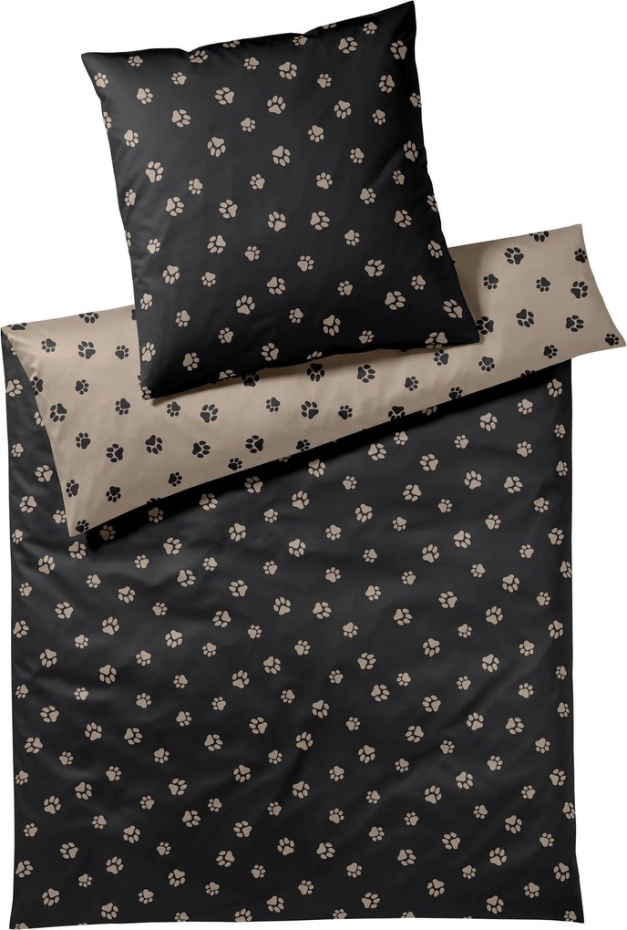 XXXLutz POSTEĽNÁ BIELIZEŇ, makosatén, čierna, 140/200 cm Elegante - Obliečky & plachty - 004977045802