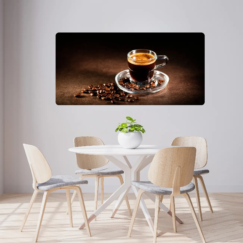 60x120cm Kávová šálka 2 - textilná nálepka na stenu