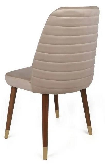 Súprava jedálenských stoličiek Hugo Cream and Walnut, 2 ks