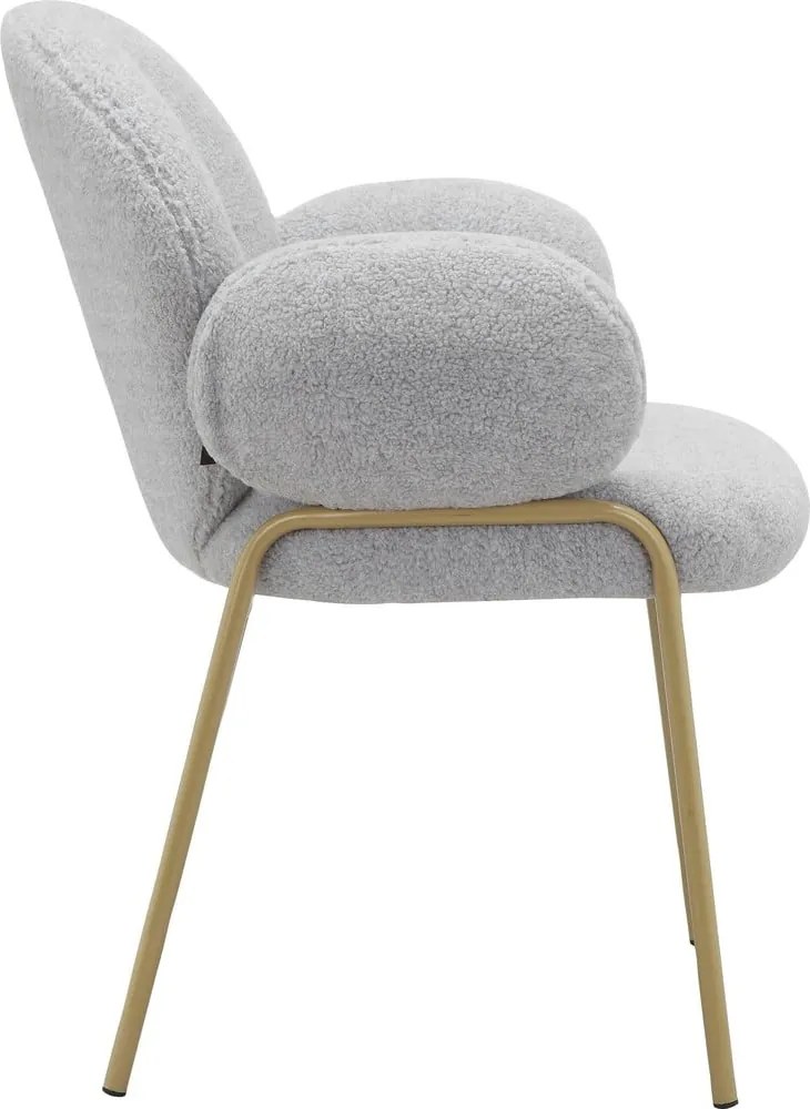 Svetlosivé čalúnené jedálenské kreslá v súprave s podrúčkami 2 ks Iwama – Støraa