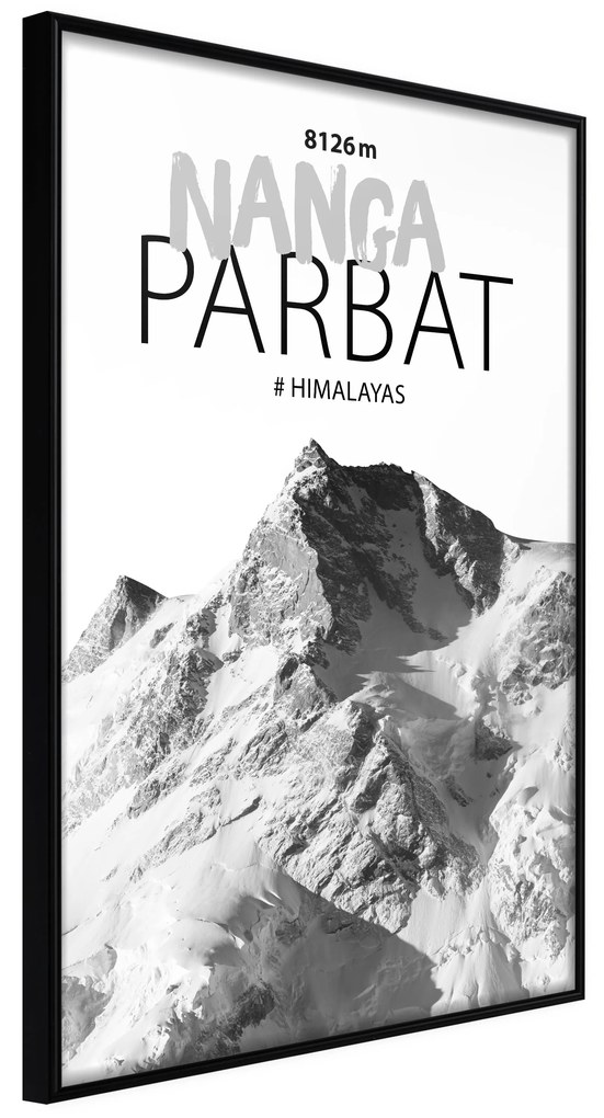 Artgeist Plagát - Nanga Parbat [Poster] Veľkosť: 20x30, Verzia: Zlatý rám s passe-partout