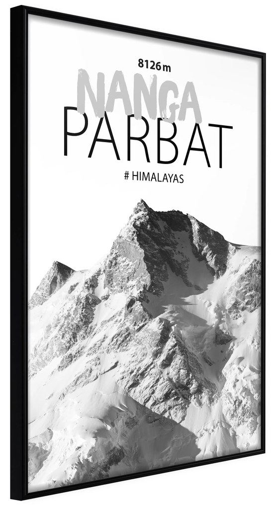 Artgeist Plagát - Nanga Parbat [Poster] Veľkosť: 30x45, Verzia: Čierny rám s passe-partout