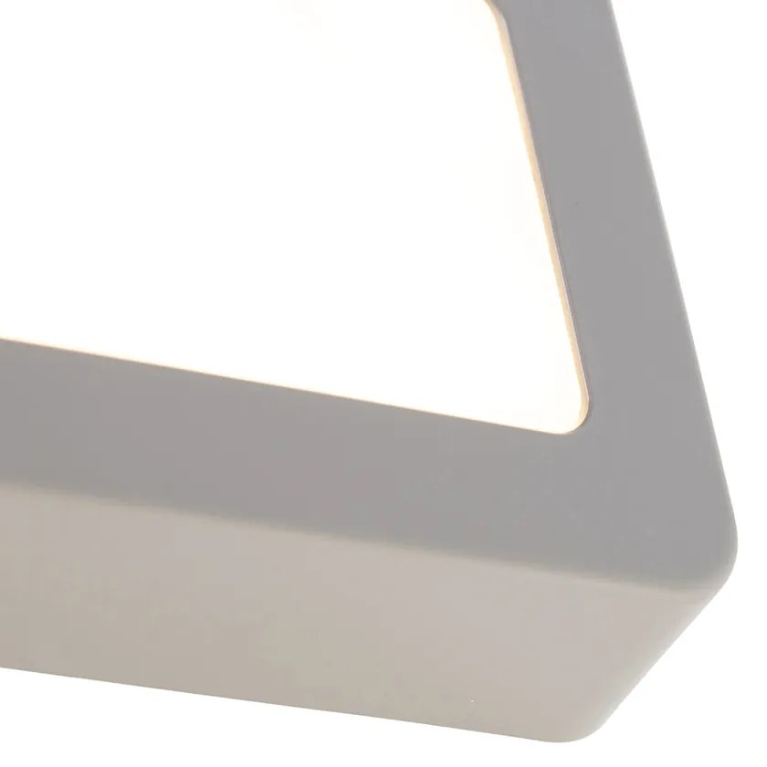 Moderná obdĺžniková vonkajšia nástenná lampa sivá vrátane LED - Prim