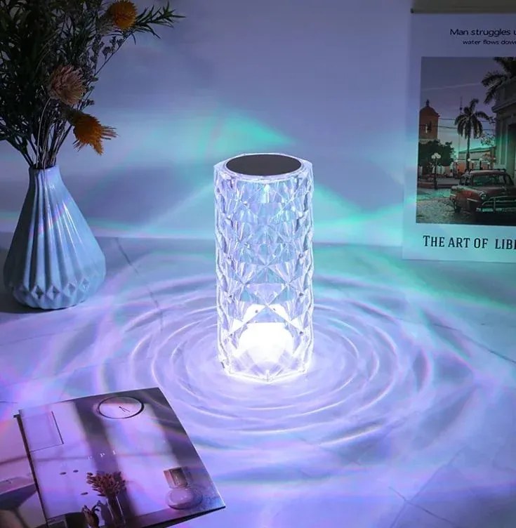 Zaparkorun LED dotyková kryštálová lampa so 16 druhmi svietiacich farieb