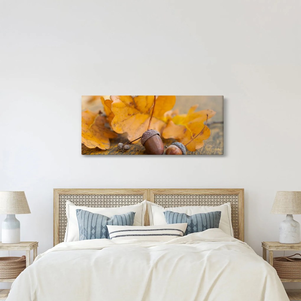 Obraz - Jesenné žalude (120x50 cm)