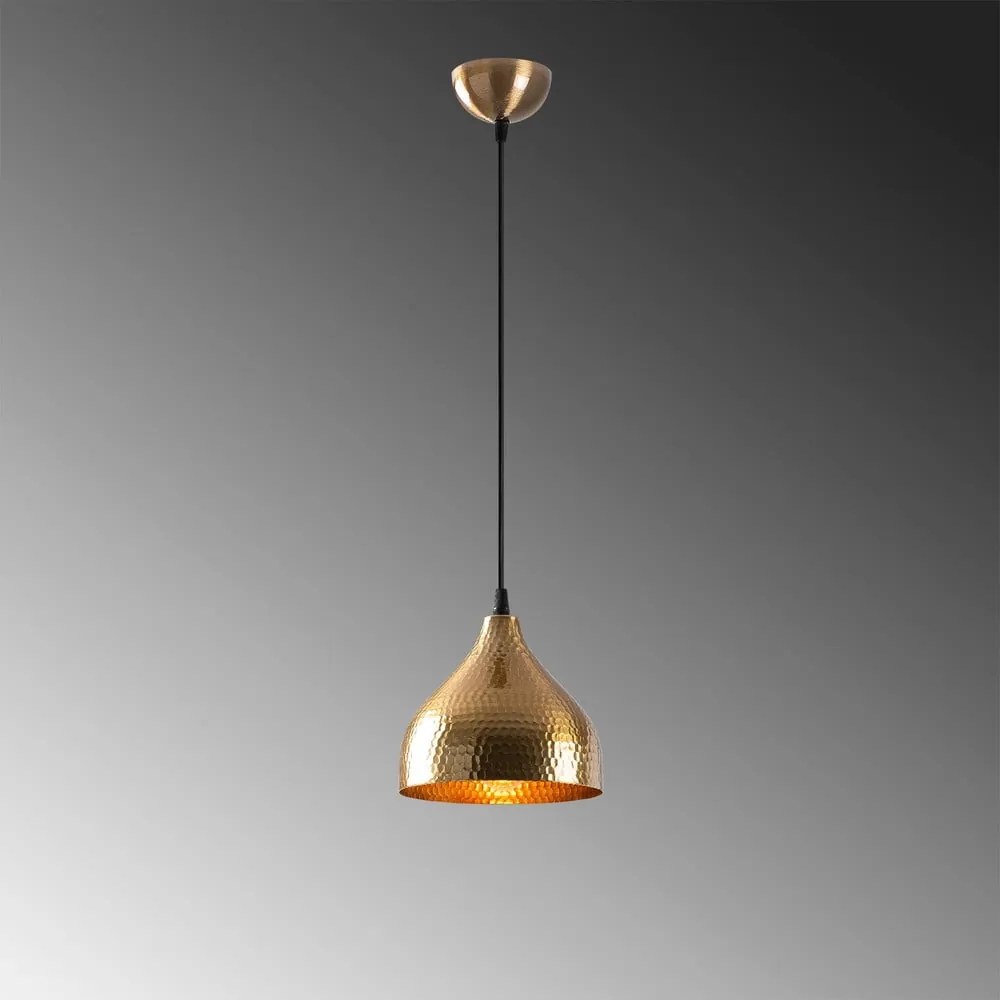 Závesné svietidlo v zlatej farbe s kovovým tienidlom ø 18 cm Tattoo – Opviq lights