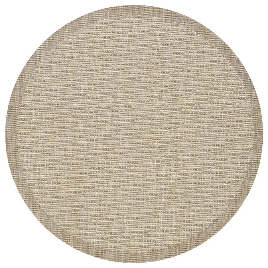 Béžový okrúhly vonkajší koberec ø 120 cm Giza – Ayyildiz Carpets