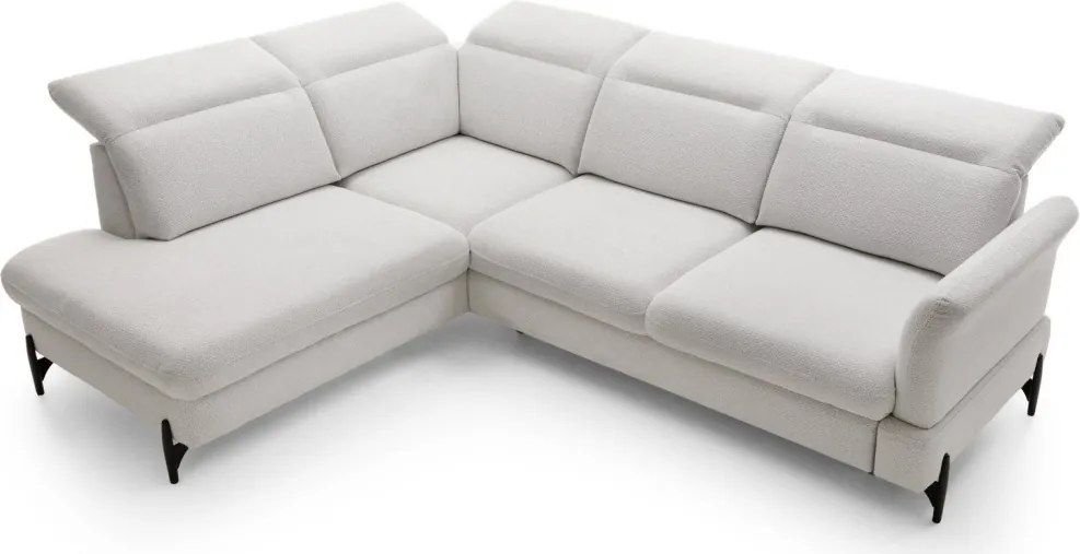 Rohová sedacia súprava Sienna 2, svetlo šedá látka, ľavý roh