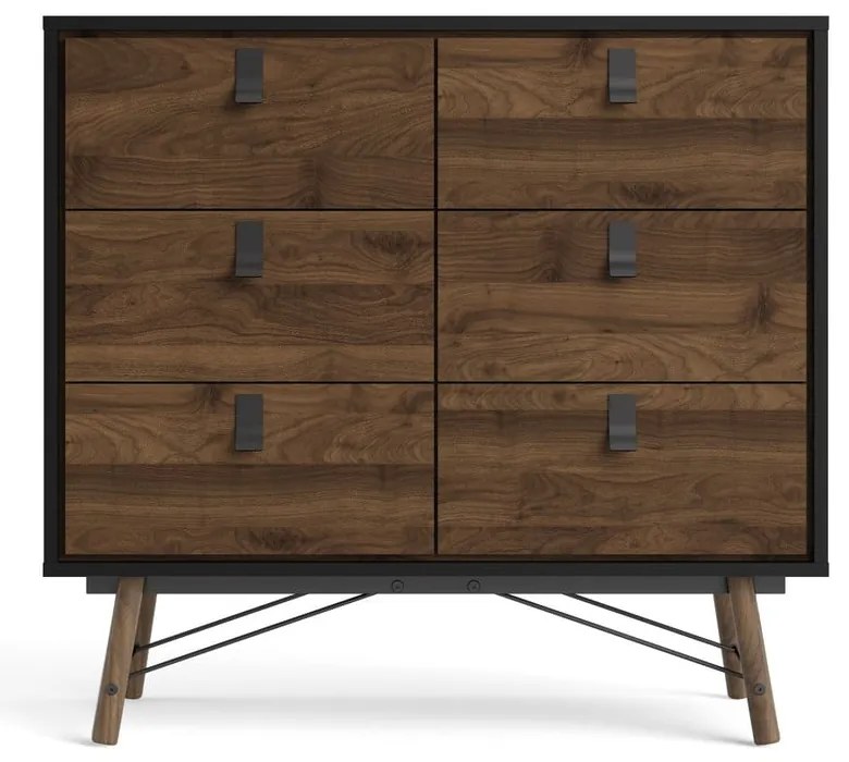 Tmavohnedá komoda Tvilum Ry, 102 x 95 cm