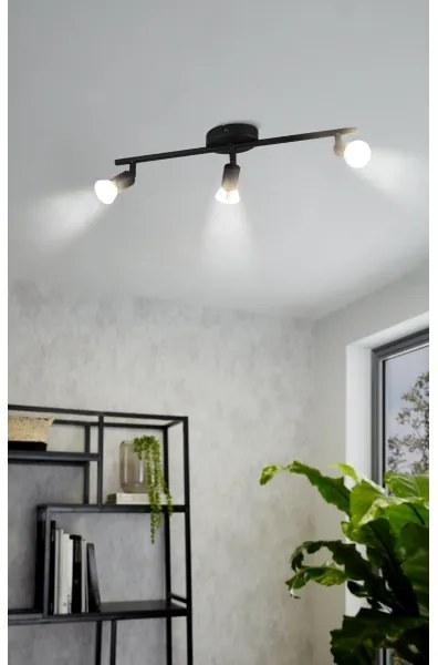 Eglo 32431 - LED Bodové svietidlo BUZZ-LED 3xGU10/2,8W/230V 3000K čierna
