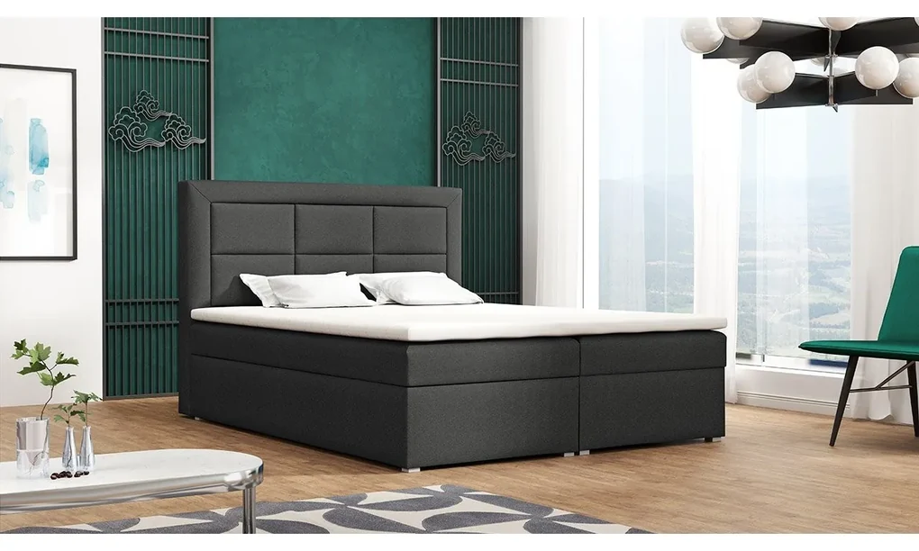 Kontinentálna posteľ Pesto Box, Rozmer postele: 140x200, Dostupné poťahy: Victoria 14 863
