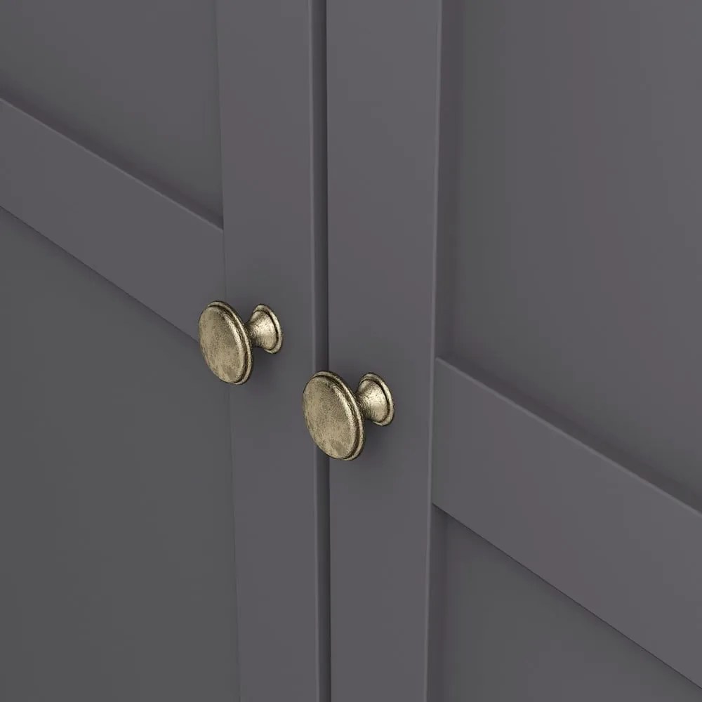 Sivá šatníková skriňa 139x201 cm Paris – Tvilum