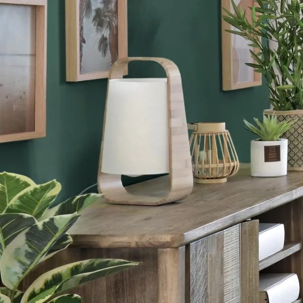 Atmosphera - Stolná lampa REX 1xE14/40W/230V bambus