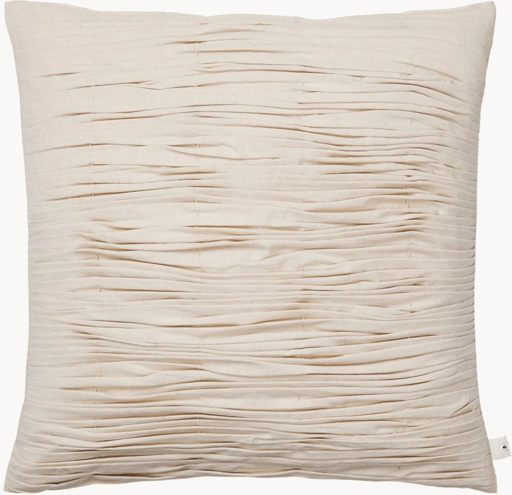 Ručne vyrobený poťah na vankúš z organickej bavlny Falda