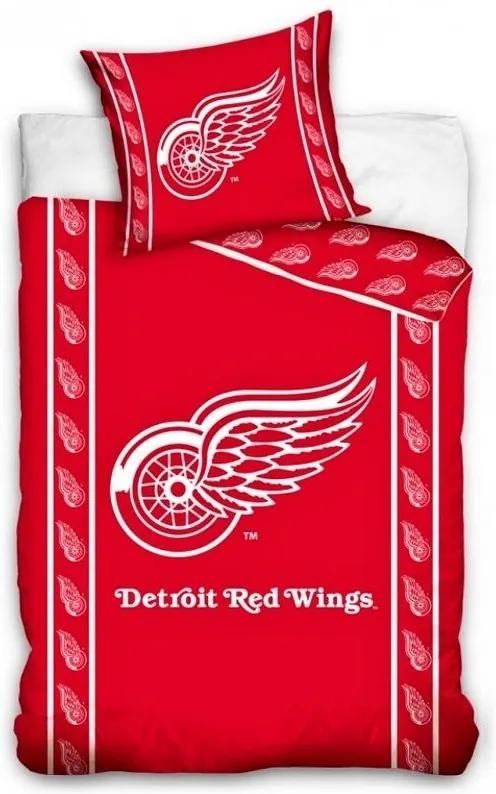 Hokejové obliečky NHL Detroit Red Wings - 100% bavlna Refoncé - 70x90 cm + 140x200 cm