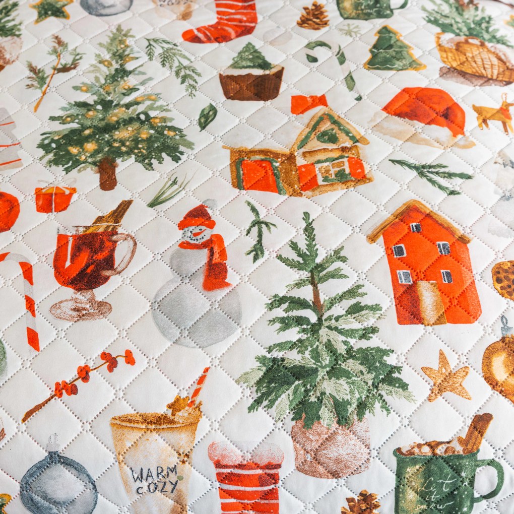 Prehoz na posteľ FESTIVE MAGIC, farebný Rozmer: 220 x 240 cm