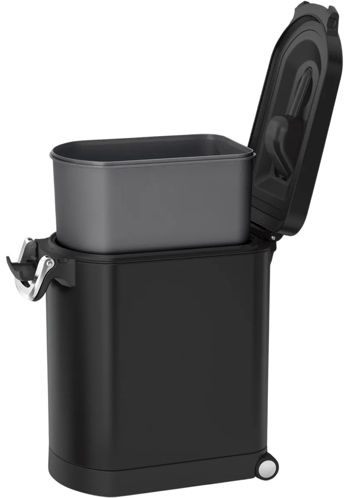 Simplehuman Kontajner na suché krmivo s poistkou 25 l, čierna mat, 25 l