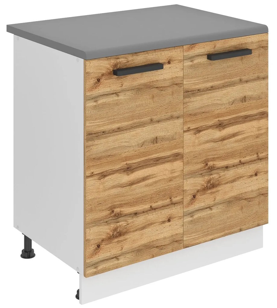 Kuchynská skrinka Belini Premium Full Version spodná 80 cm dub wotan s pracovnou doskou