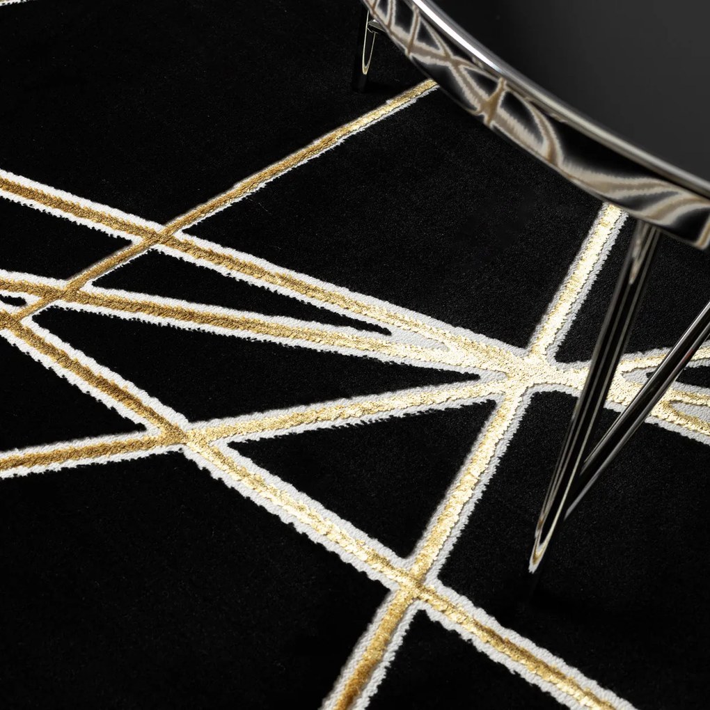 Kusový koberec Allure 1964 black/gold, 200x290, čierna, kancelária, Dywany Łuszczów