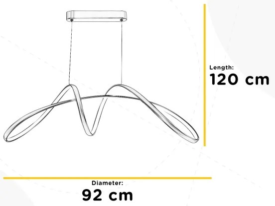 ONLI - LED Luster na lanku INFINITY LED/50W/230V 4500K matný chróm
