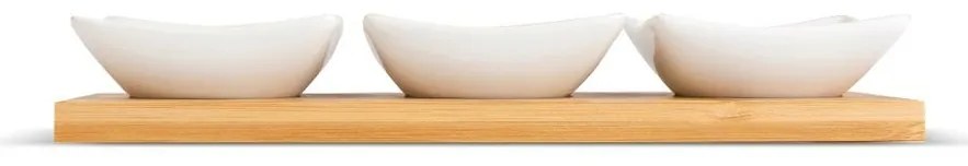 Lamart LT9217 4-dielna súprava servírovacíchmisiek Bambus, 26 x 8 cm