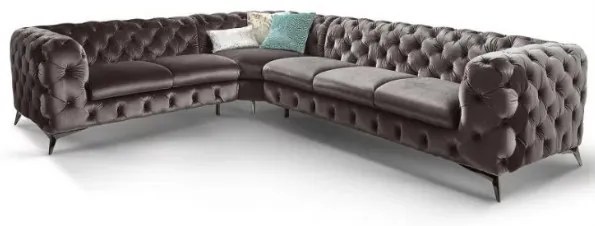 Rohová sedačka Chesterfield TIFFANY MAX pravá - ľavá 323 x 262 cm