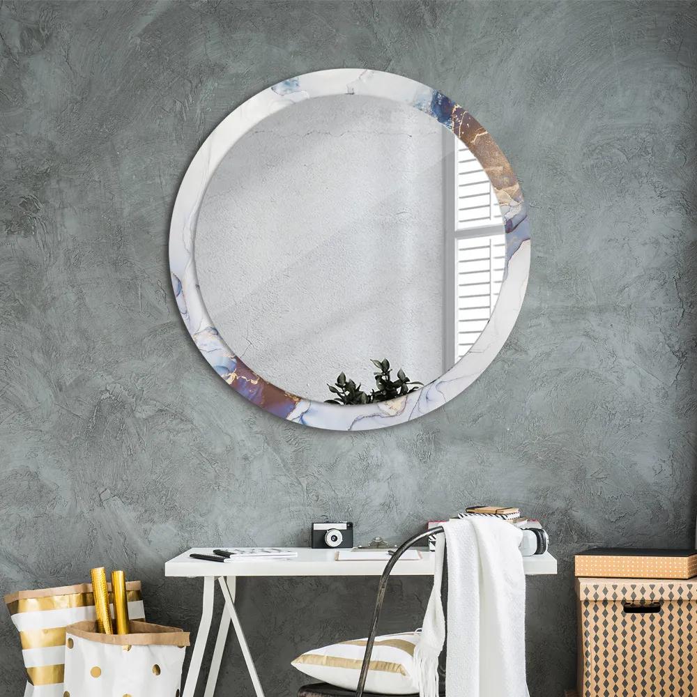 Okrúhle ozdobné zrkadlo Abstraktné tekuté umenie fi 90 cm