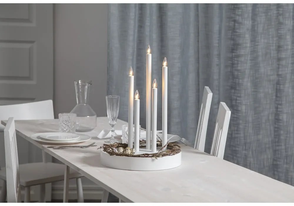 Biela svetelná dekorácia ø 32 cm Deco – Star Trading