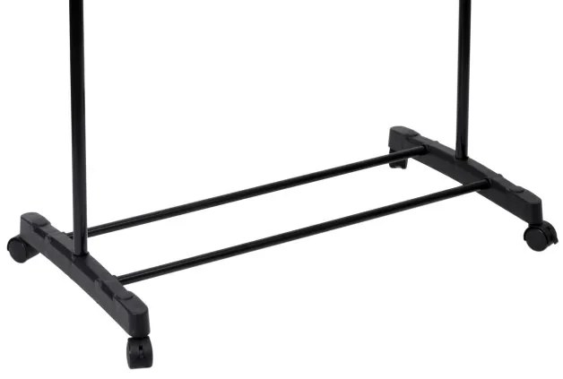 Vešiakový stojan BES na kolieskach čierny