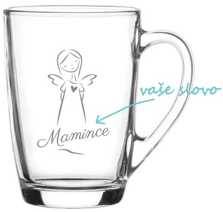 Personalizovaný hrnček s venovaním a anjelom 300 ml