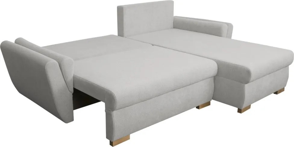 Rohová sedačka Helvetius, svetlo šedá látka