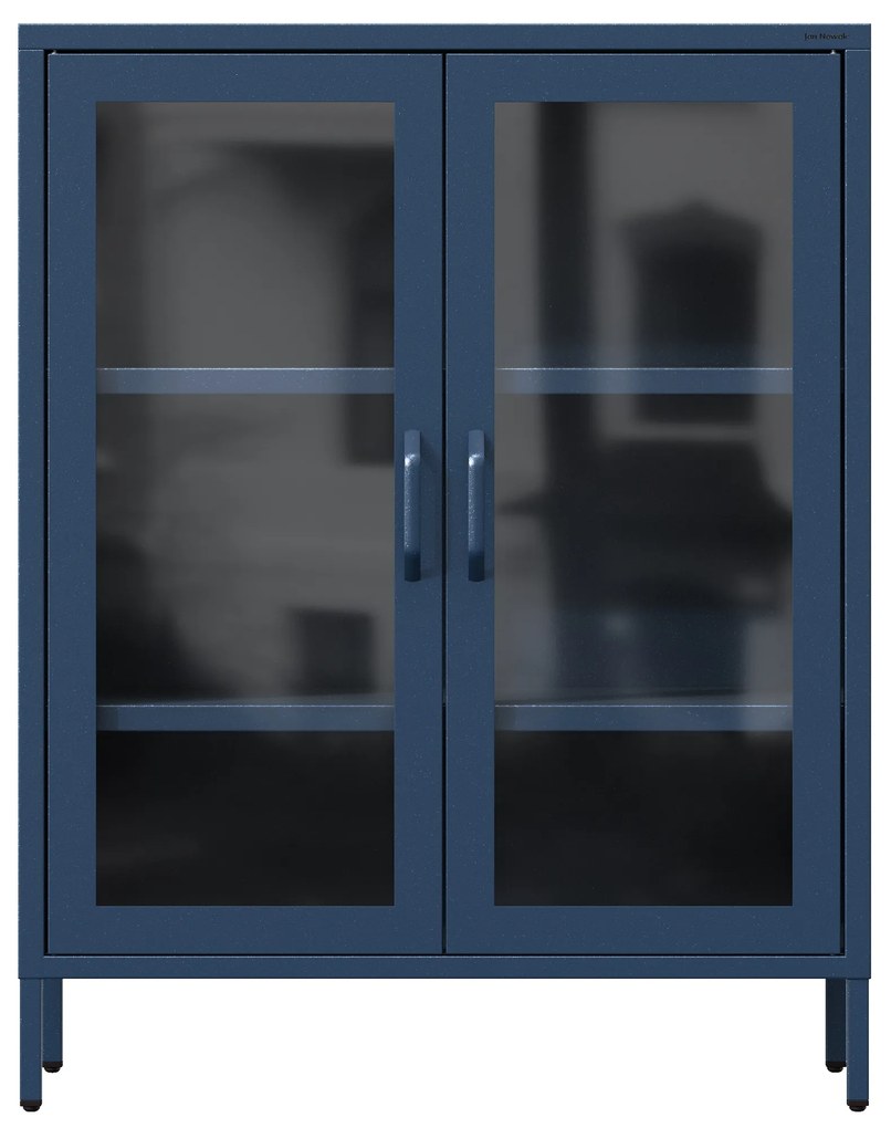Vitrína GINA, 800 x 1015 x 400 mm, Modern: tmavomodrá farba