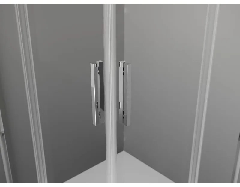 Mexen Exo, 2-krídlový sprchovací kút 90 x 90 cm, 6mm číre sklo, chrómový profil, 8110-090-090-01-00