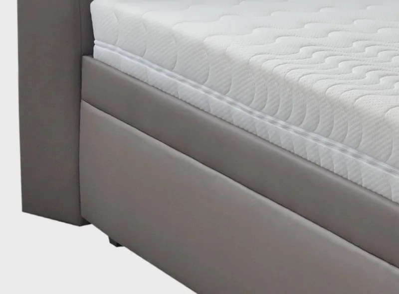 Posteľ Evita 180x200 cm, kávová ekokoža, bez matracov