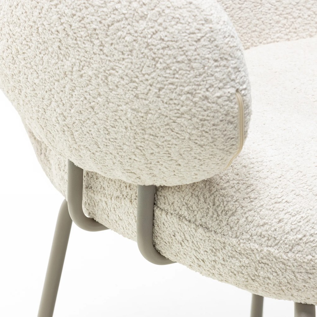 Čalouněné jídelní křeslo Fiori béžové